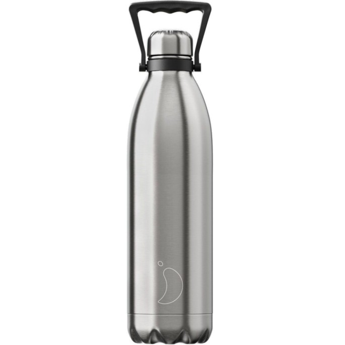 Chilly`s Original Silver Stainless Steel Μπουκάλι Θερμός 1.8lt